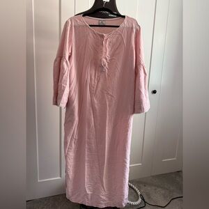 Petite Plume Pink Cotton Nightgown (Sz M)